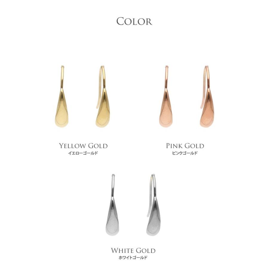 ピアス レディース 地金 シンプル K10 10金 フック L&Co