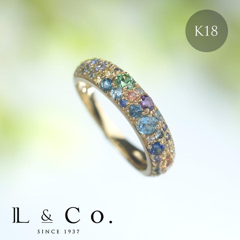 Jewel closet by L&Co. リング K18 18金 18K Laugh カラフル マルチ 