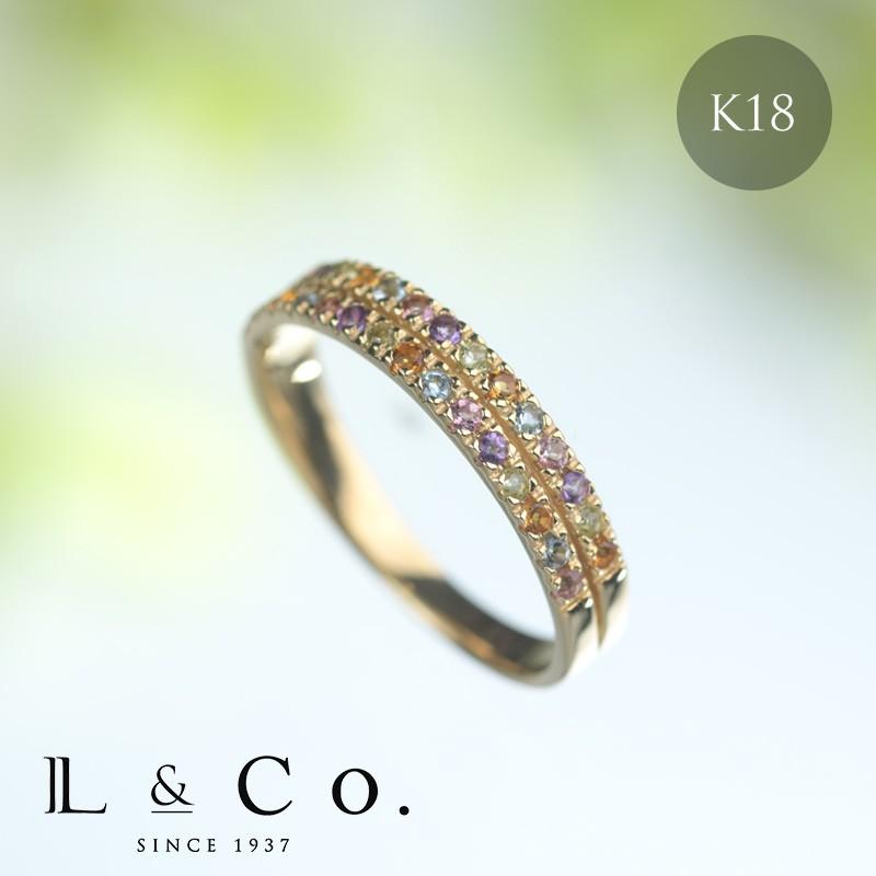 Jewel closet by L&Co. リング K18 18金 18K Laugh カラフル マルチ 