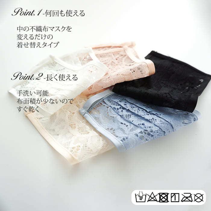 新カラー登場 日本製レース使用 レース マスクカバー レースマスク おしゃれ 不織布マスクがおしゃれに かわいい フォーマル 着せ替えマスク Ls 027 エルクリエイションヤフーショップ 通販 Yahoo ショッピング