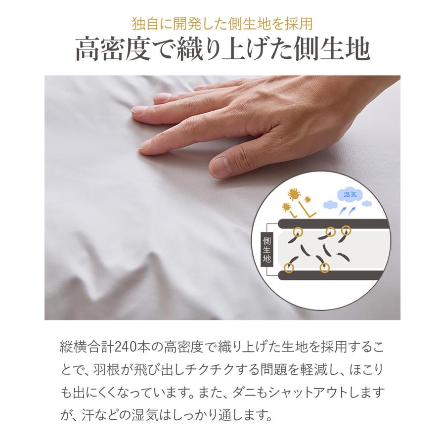 1年保証 布団セット シングル 7点セット 羽毛入り掛け布団 1.8kg