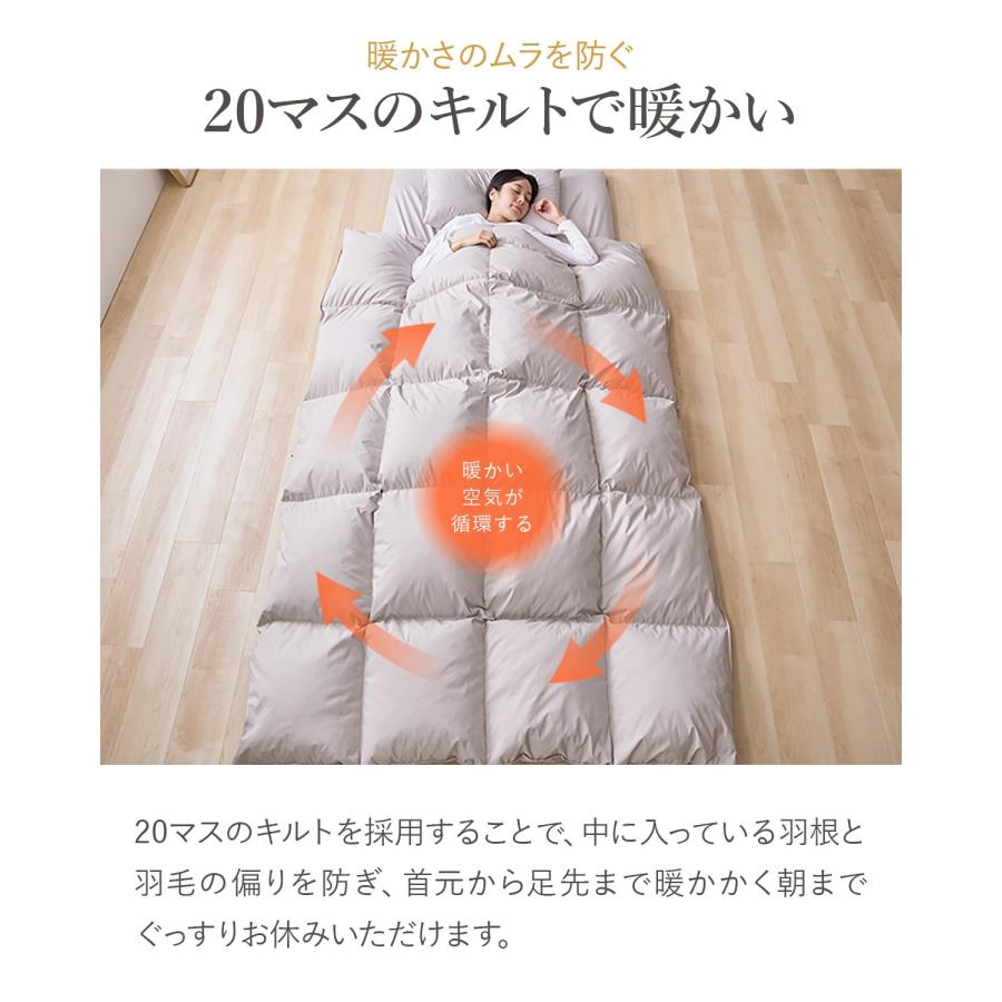 1年保証 布団セット シングル 7点セット 羽毛入り掛け布団 1.8kg