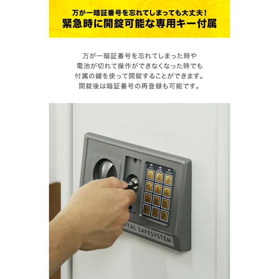 金庫 大型 43L 報じ 緊急キー付 防犯 盗難防止 アラーム付 専用 金庫 大型 43L 報じ 緊急キー付 防犯 盗難防止 アラーム付 専用