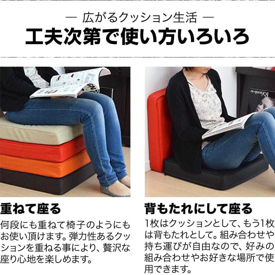 1年保証 座布団 クッション 低反発 高反発 両面 3層 PVCレザー 1年保証 座布団 クッション 低反発 高反発 両面 3層 PVCレザー