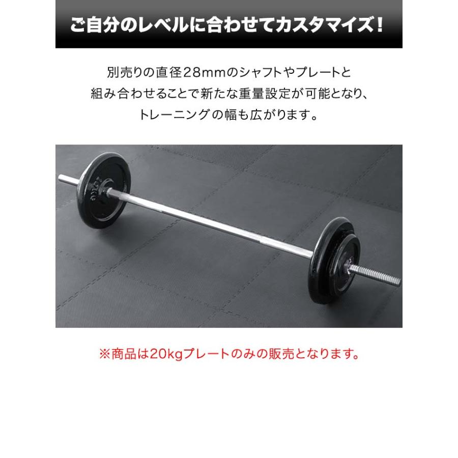 FIELDOOR 1年保証 バーベル 用 プレート 20kg 2個セット FIELDOOR 1年保証 バーベル 用 プレート 20kg 2個セット