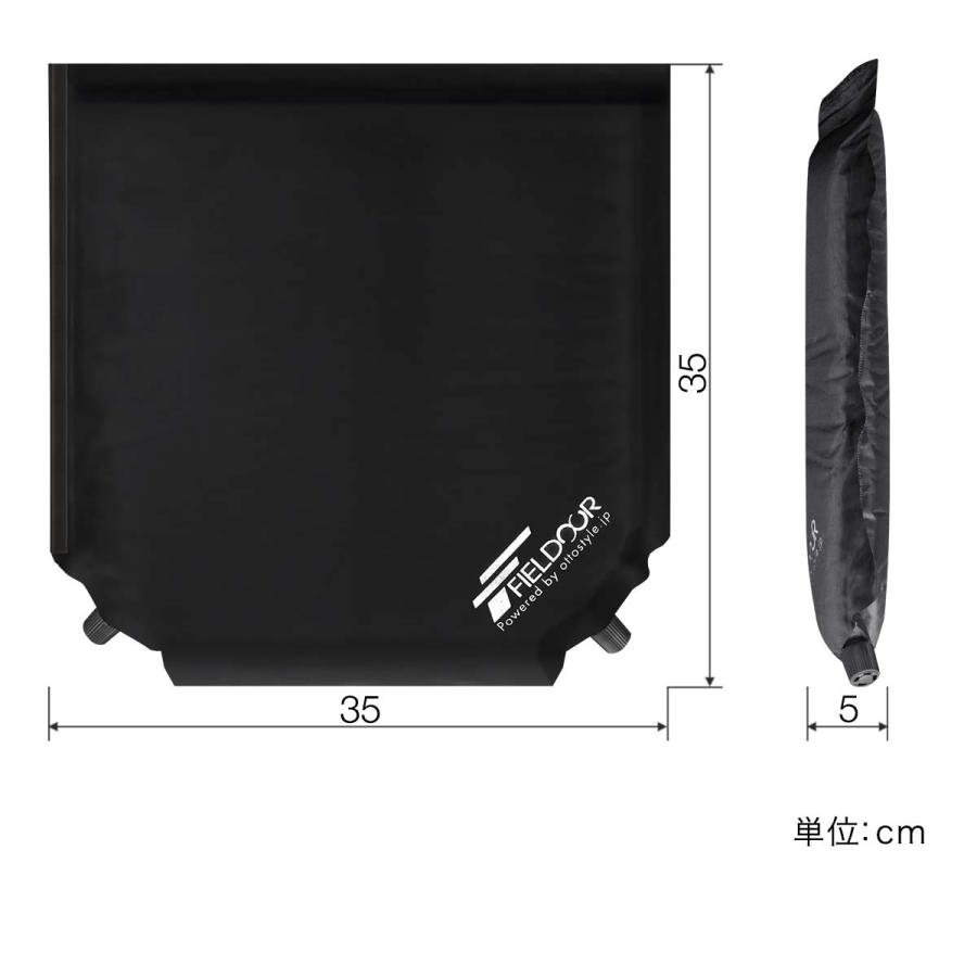 AiR クッション型枕 黒 FIELDOOR 1年保証 エアークッション 2個セット クッション