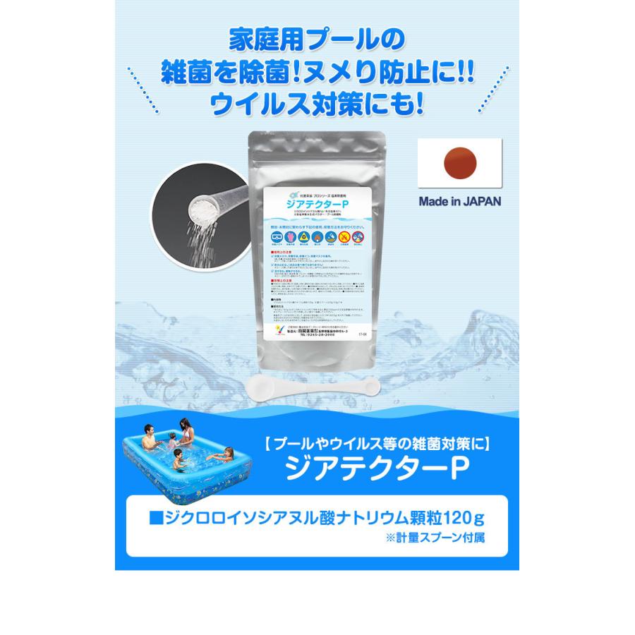 1年保証 プール除菌剤 日本製 プール塩素 約70L分 120g 家庭用 1年保証 プール除菌剤 日本製 プール塩素 約70L分 120g 家庭用