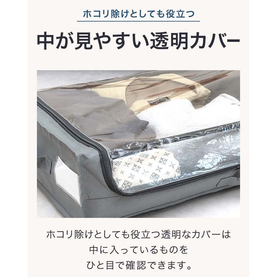 1年保証 ベッド下 収納ケース キャスター付き 2個組 薄型 高さ17.5cm