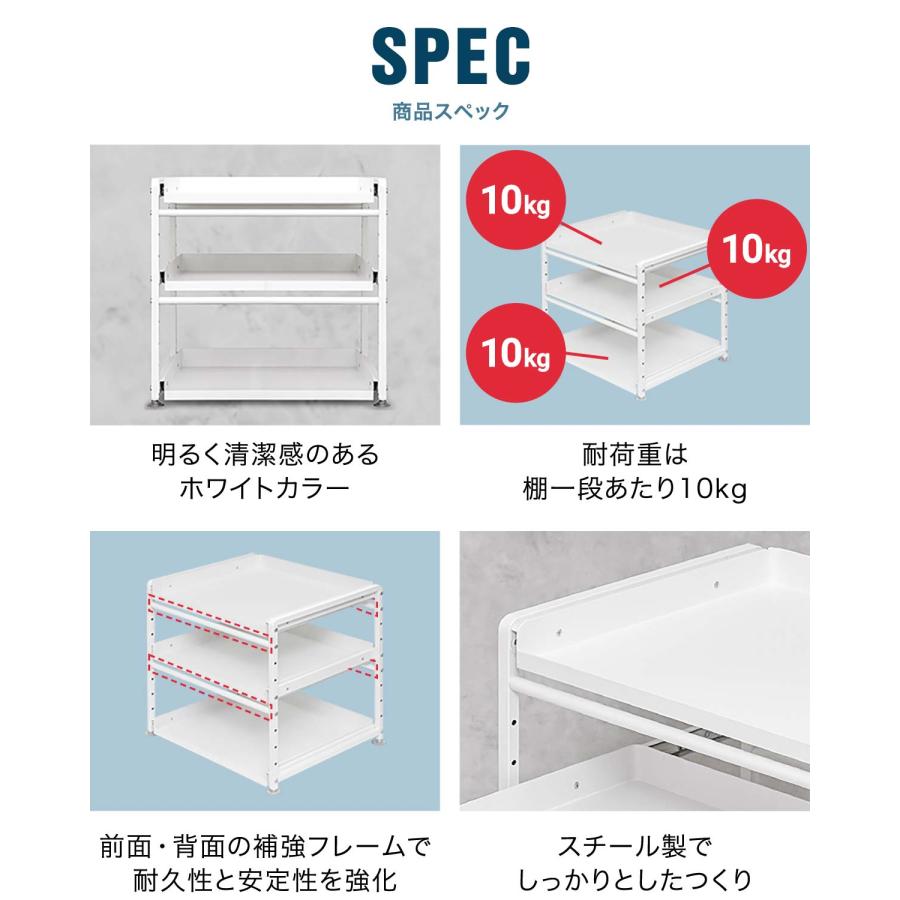 1年保証 シンク下 収納 ラック 引き出し スライド スライドラック