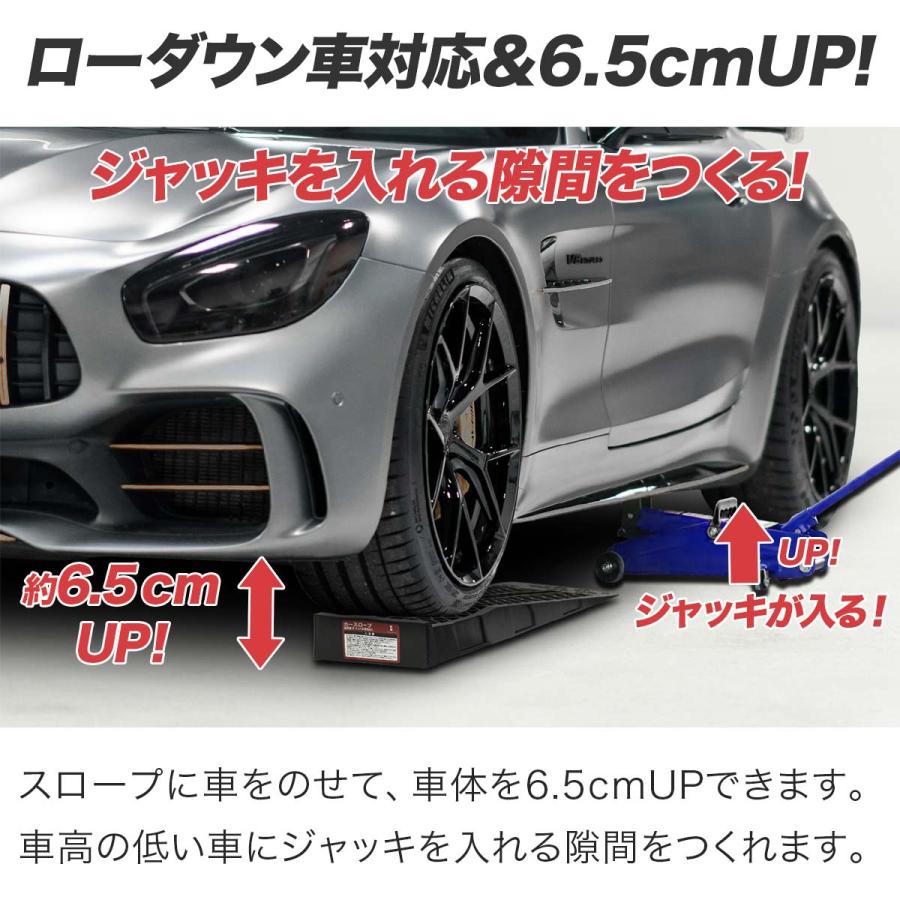 1年保証 カースロープ 2本 セット カーランプ 自動車用 高さ6.5cm 耐