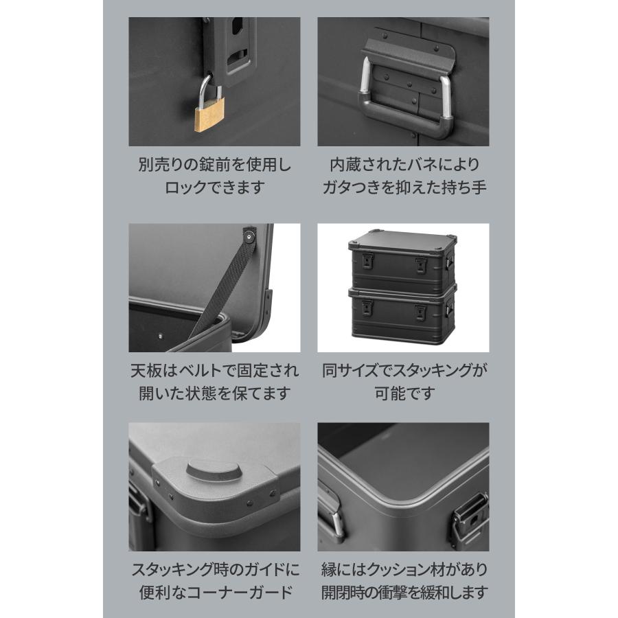 FIELDOOR 1年保証 アルミ コンテナボックス Mサイズ 大型 41L FIELDOOR 1年保証 アルミ コンテナボックス Mサイズ 大型 41L