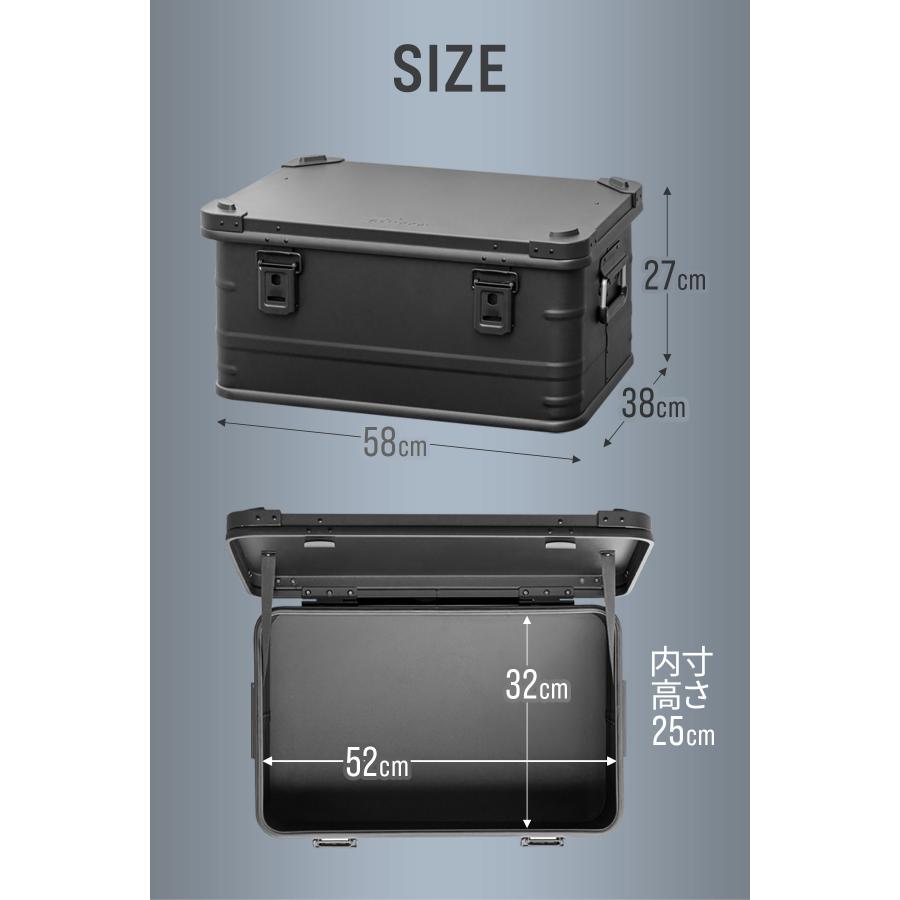 FIELDOOR 1年保証 アルミ コンテナボックス Mサイズ 大型 41L FIELDOOR 1年保証 アルミ コンテナボックス Mサイズ 大型 41L