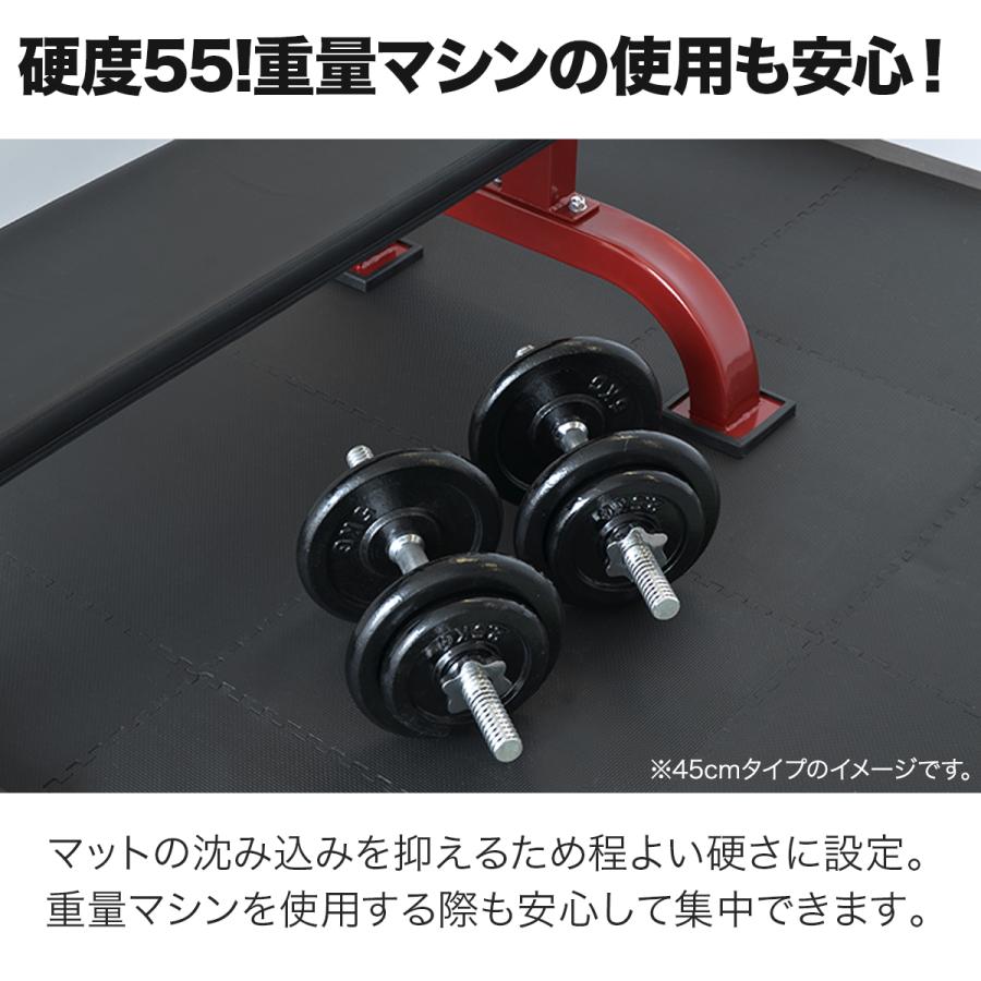 1年保証 トレーニングマット 筋トレ ジムマット 大判 60cm 6枚 厚手 20mm ジョイントマット 防音 防振 キズ防止 ストレッチマット フィットネスマット 送料無料｜l-design｜04