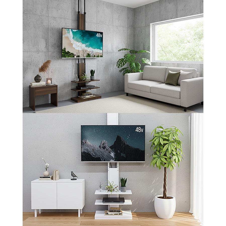 1年保証 テレビスタンド 突っ張り式 テレビ台 32〜65型対応 高さ調整 7