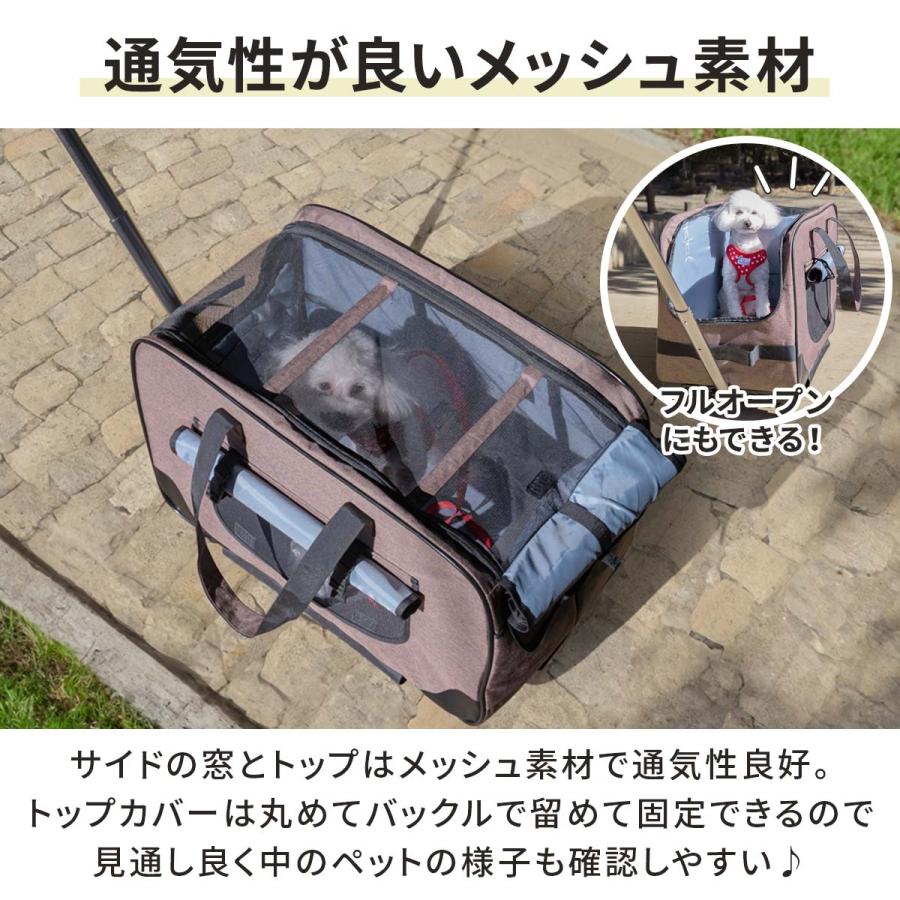 1年保証 ペットキャリー カート キャスター付き 3WAY 折りたたみ