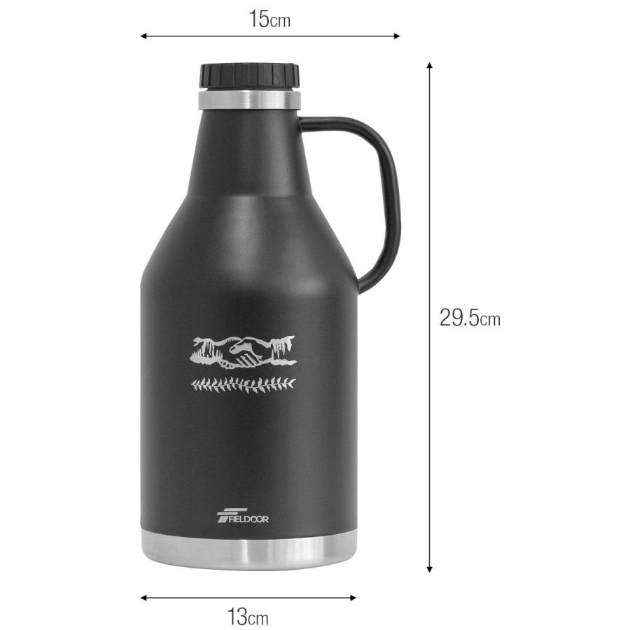 FIELDOOR（フィールドア） 1年保証 炭酸水 持ち歩き ボトル 1.9L 大