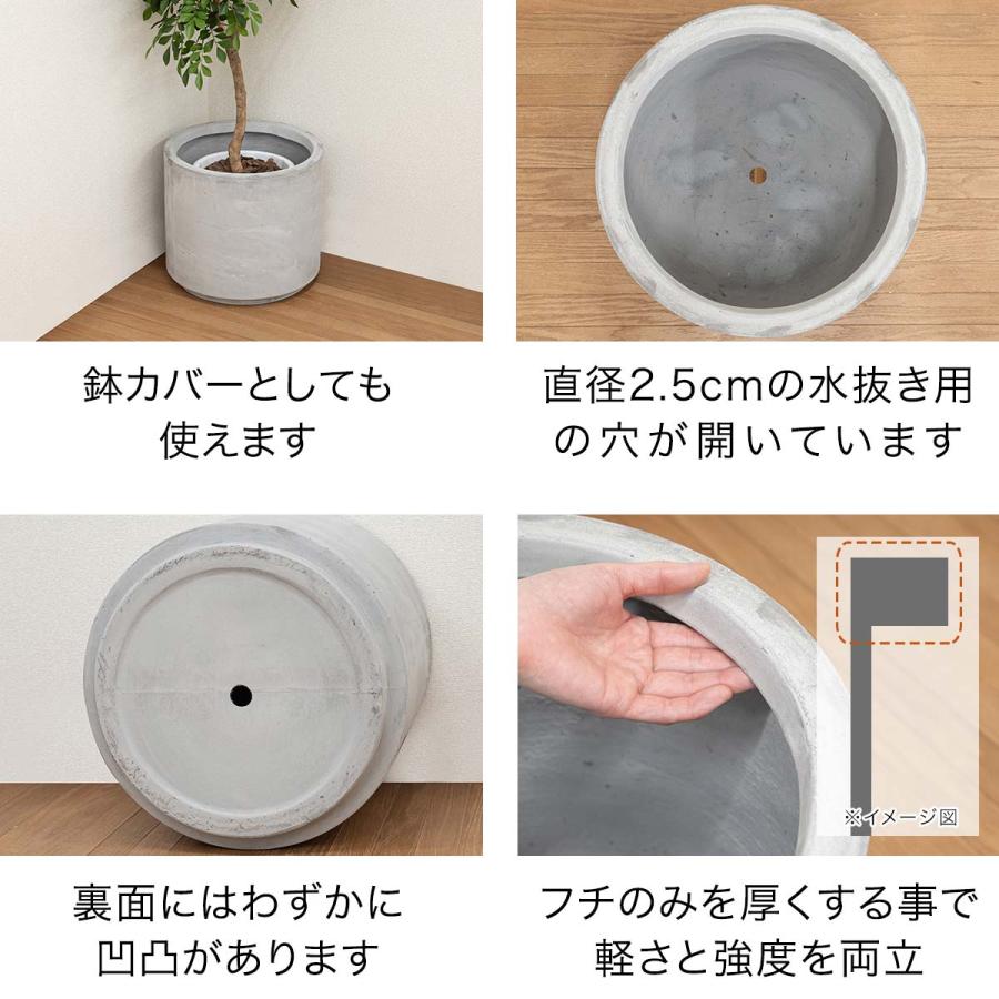 1年保証 プランター 丸型 大型 直径40cm ラウンド 円形 深型
