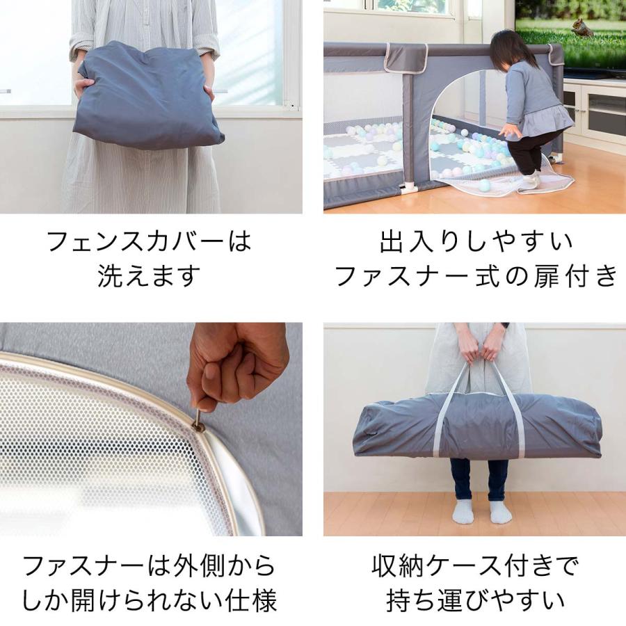 RiZKiZ 1年保証 ソフトベビーサークル メッシュ 155cm×187cm 約 RiZKiZ 1年保証 ソフトベビーサークル メッシュ 155cm×187cm 約