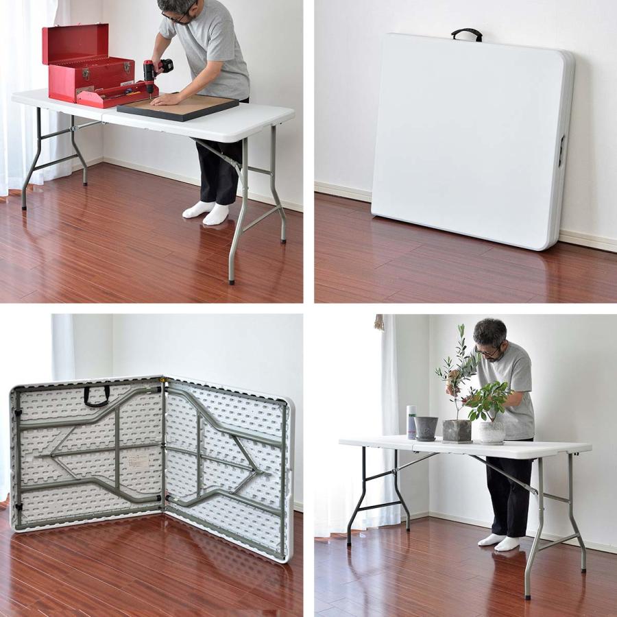 ヤフー1位 折りたたみワークテーブル 作業台 幅約150cm×70cm 長 ヤフー1位 折りたたみワークテーブル 作業台 幅約150cm×70cm 長