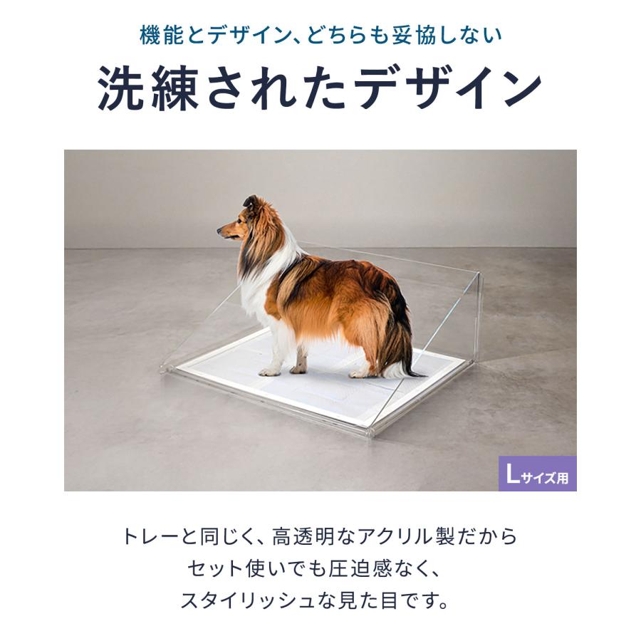 1年保証 犬 アクリルペットトイレ トレー 専用 飛散防止ガード Sサイズ
