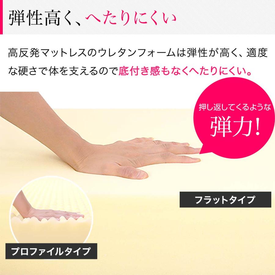 高反発マットレス 10cm ダブル フラットタイプ 1年保証 高反発マットレス ダブル マットレス高反発 高反発マット高