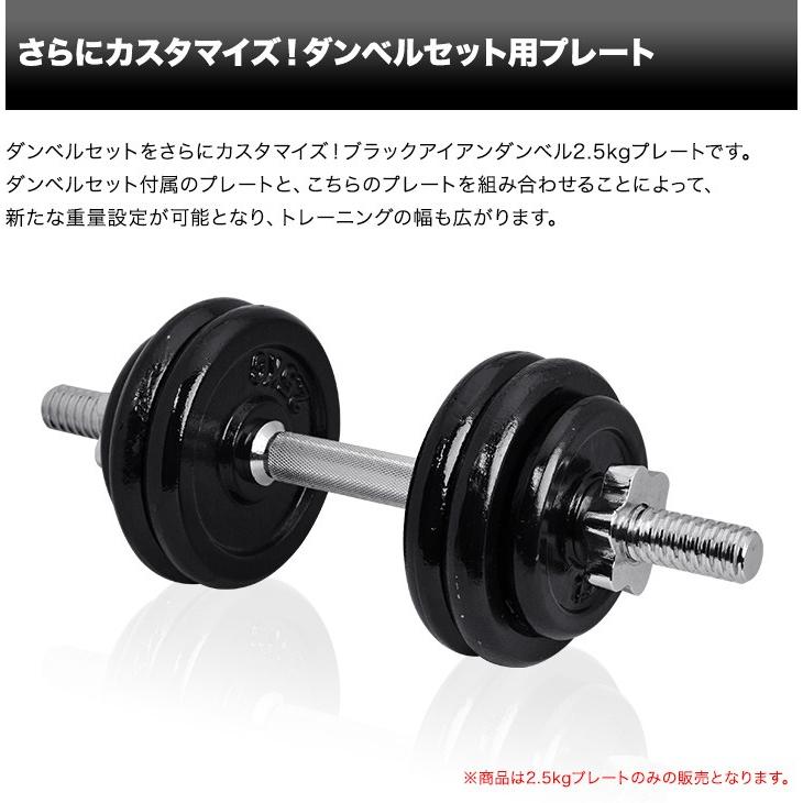 1年保証 ダンベルセット用 2.5kg プレート 2個セット ウエイト 筋トレ 