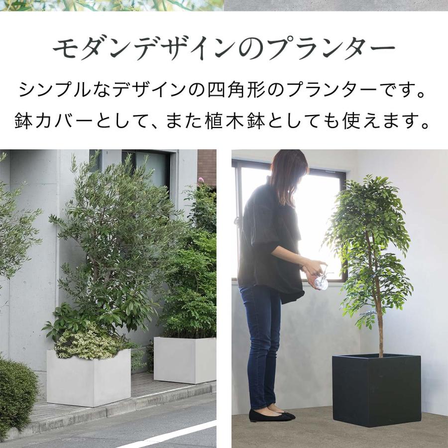 ヤフー1位 プランター 植木鉢 大型 40×40cm おしゃれ スクエア ヤフー1位 プランター 植木鉢 大型 40×40cm おしゃれ スクエア