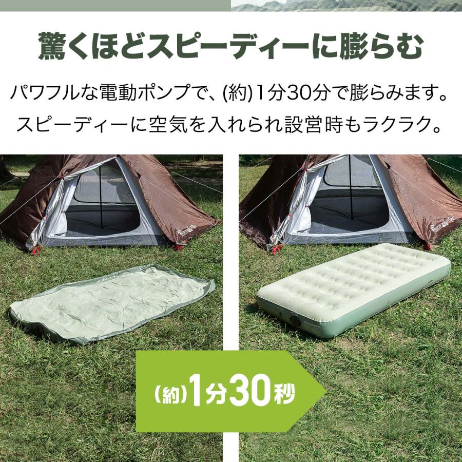 1年保証 エアーベッド エアーマット 100cm×190cm ツイン 厚さ23cm 電動