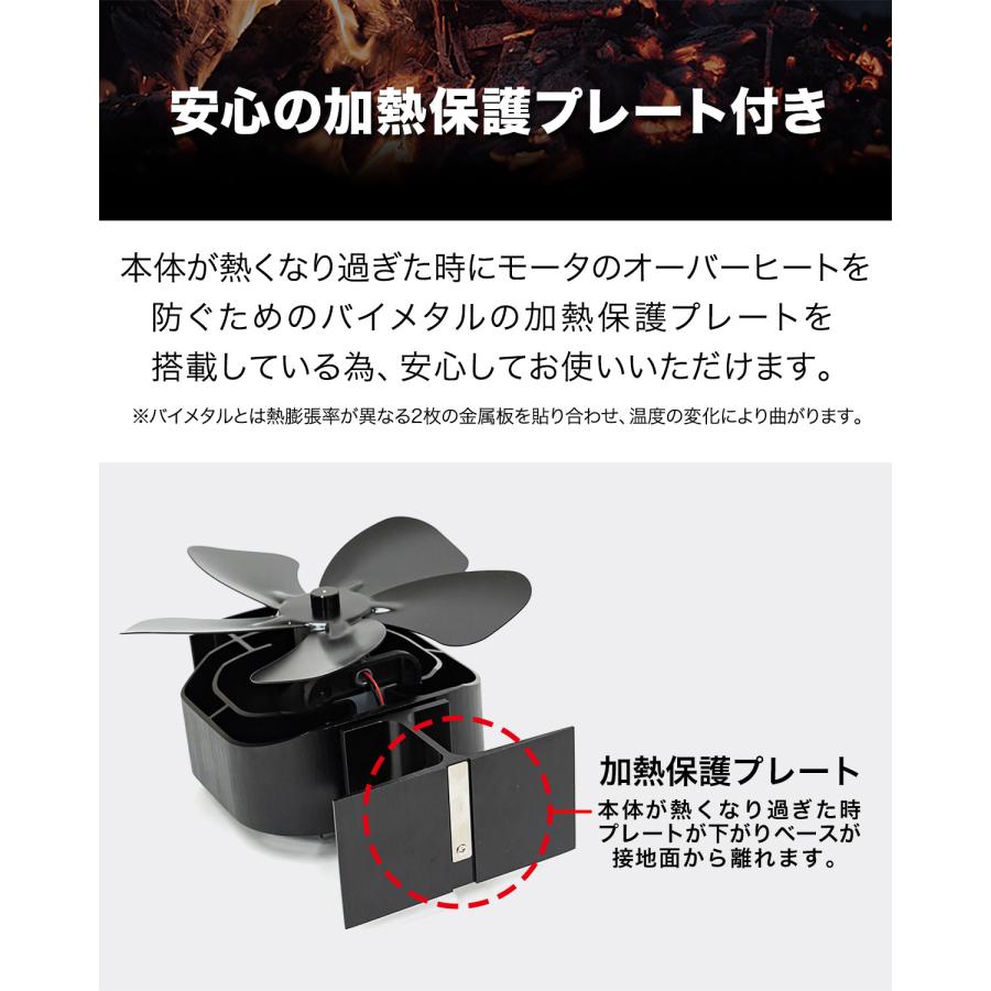 1年保証 ストーブファン 首振りタイプ 5枚羽根 直径約19cm FIELDOOR