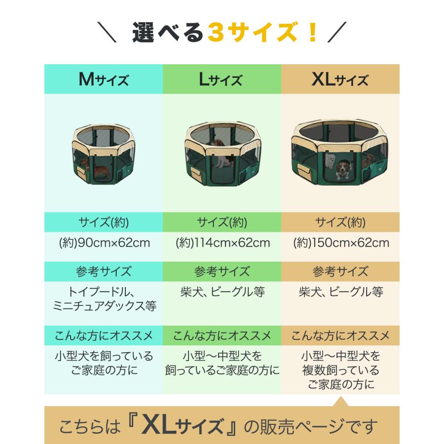 1年保証 ペットサークル ペットハウス メッシュ 折りたたみ 150x62cm