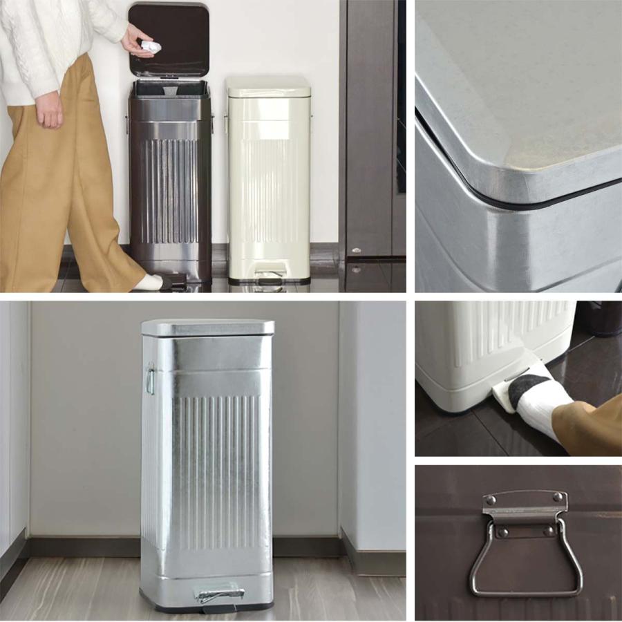 1年保証 ゴミ箱 30L ペダル ふた付き ペダル開閉式 縦型 スチール