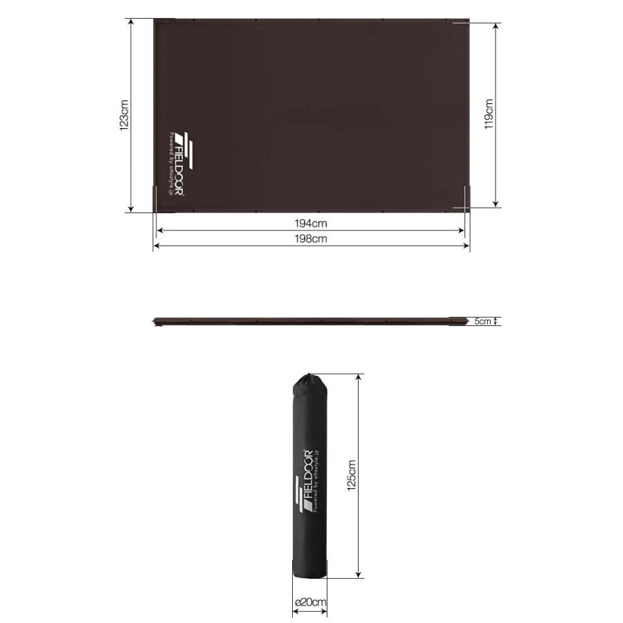 FIELDOOR 1年保証 車中泊マット キャンプマット 厚さ 5cm L