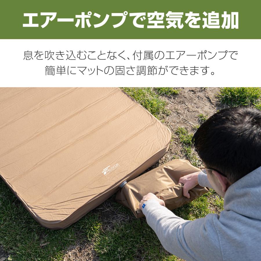 FIELDOOR 1年保証 キャンプマット 厚手 シングル 幅75cm×200cm