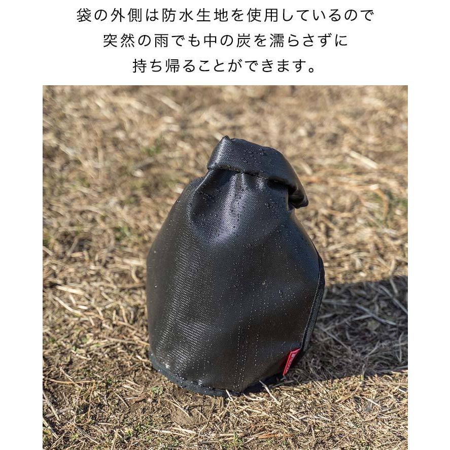 1年保証 火消し袋 炭処理袋 42cm 炭入れ袋 炭袋 Mサイズ 薪袋 火消し壺 安心安全 難燃 耐熱 グラスファイバー 防水生地 シリコン加工 軽量 送料無料 メール便｜l-design｜06