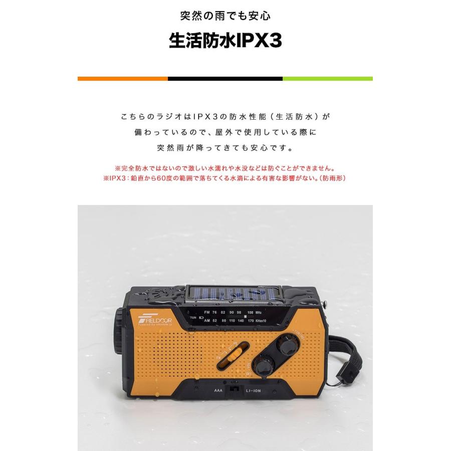 1年保証 防災ラジオ 多機能 AM/FM ラジオ 1台5役 防災グッズ 懐中電灯