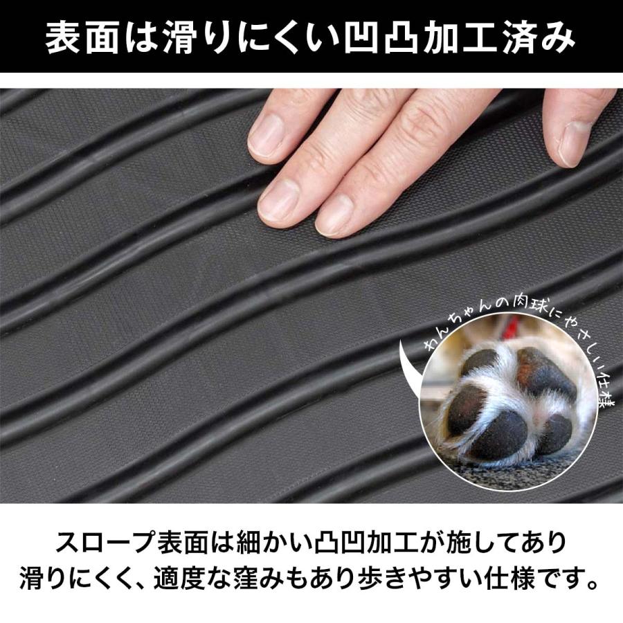 木製 4段 犬スロープ・ステップ グレー 折りたたみ式階段 y920389_1.jpg