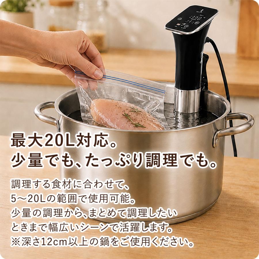 1年保証 低温調理器 低温調理器のみ 低温調理器具 1100W 温度調節 25