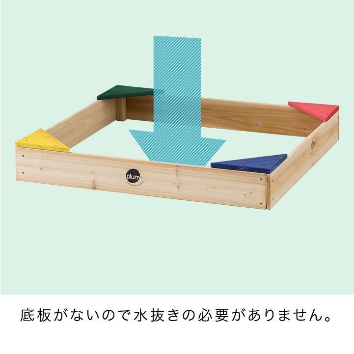 1年保証 砂場 蓋付き カバー シート 庭 木製 90x90x12cm 砂場遊び すな場 すなば 家庭用 おうち 家 室内 フタ付き 木製 柵 ボールプール おすすめ 子 送料無料｜l-design｜10