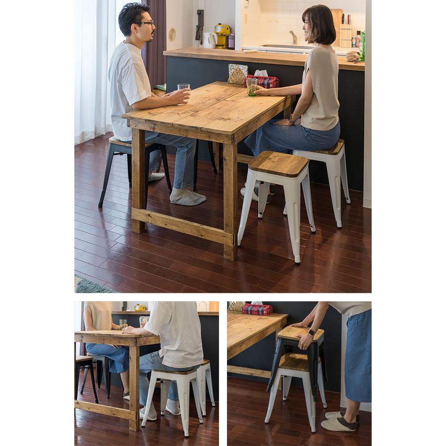 1年保証 ダイニングチェア ヴィンテージ風 2脚セット おしゃれ 高さ