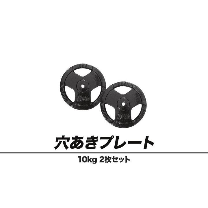 1年保証 バーベル 用 プレート 穴あき 10kg 2個セット 追加 ダンベルプレート ダンベル ウェイト 筋トレ ウエイト トレーニング 重り 交換 パーツ 送料無料｜l-design｜02