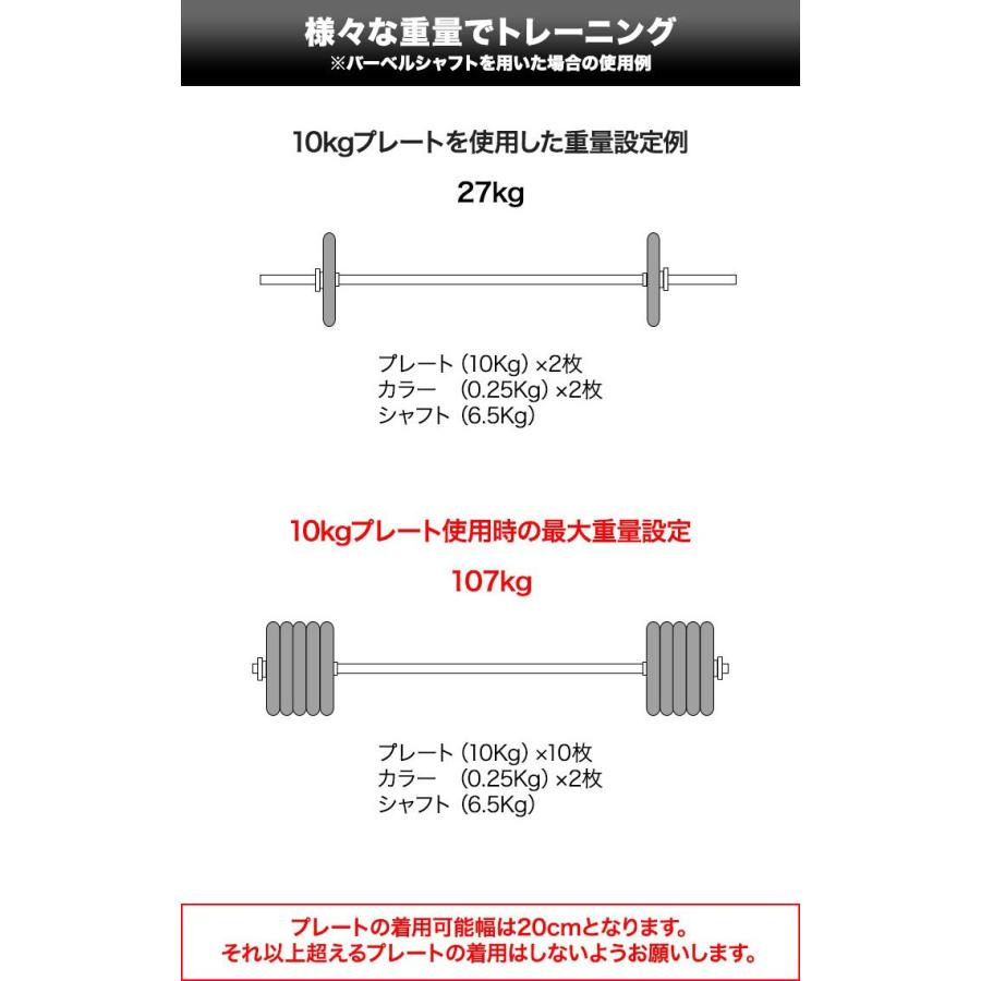 1年保証 バーベル 用 プレート 穴あき 10kg 2個セット 追加 ダンベルプレート ダンベル ウェイト 筋トレ ウエイト トレーニング 重り 交換 パーツ 送料無料｜l-design｜08