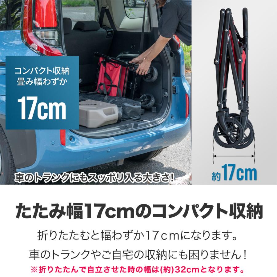 1年保証 アウトドアワゴン キャリーワゴン ミニ 小型 軽量 47L 折りたたみ キャリーカート FIELDOOR ワイルドマルチキャリー コンパクト 4輪 送料無料 | FIELDOOR | 02