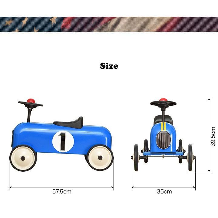 1年保証 乗用玩具 足けり 車 乗り物 おもちゃ レーシングカー 乗れる 子供用 くるま クルマ 脚力 バランス感覚 レトロ クラシック 足こぎ おしゃれ 送料無料｜l-design｜17