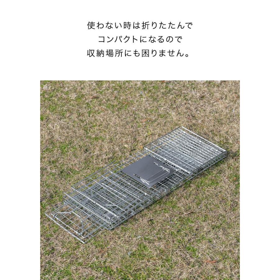 1年保証 動物捕獲器 アニマルトラップ Lサイズ 30x79x33cm 小動物 踏板