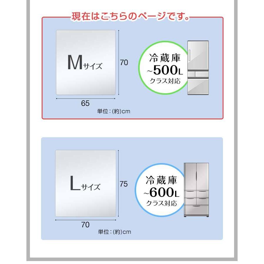 1年保証 冷蔵庫 マット 透明 キズ 防止 M サイズ 65x70cm 〜500L用
