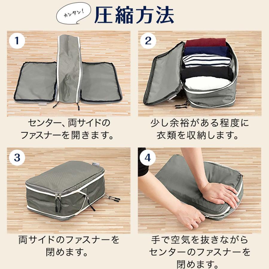 1年保証 旅行 圧縮バッグ 2個セット 旅行用圧縮袋 トラベルポーチ 収納