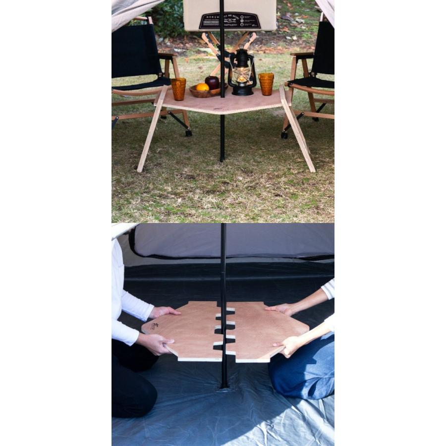 FIELDOOR（フィールドア） 1年保証 アウトドアテーブル ワンポール