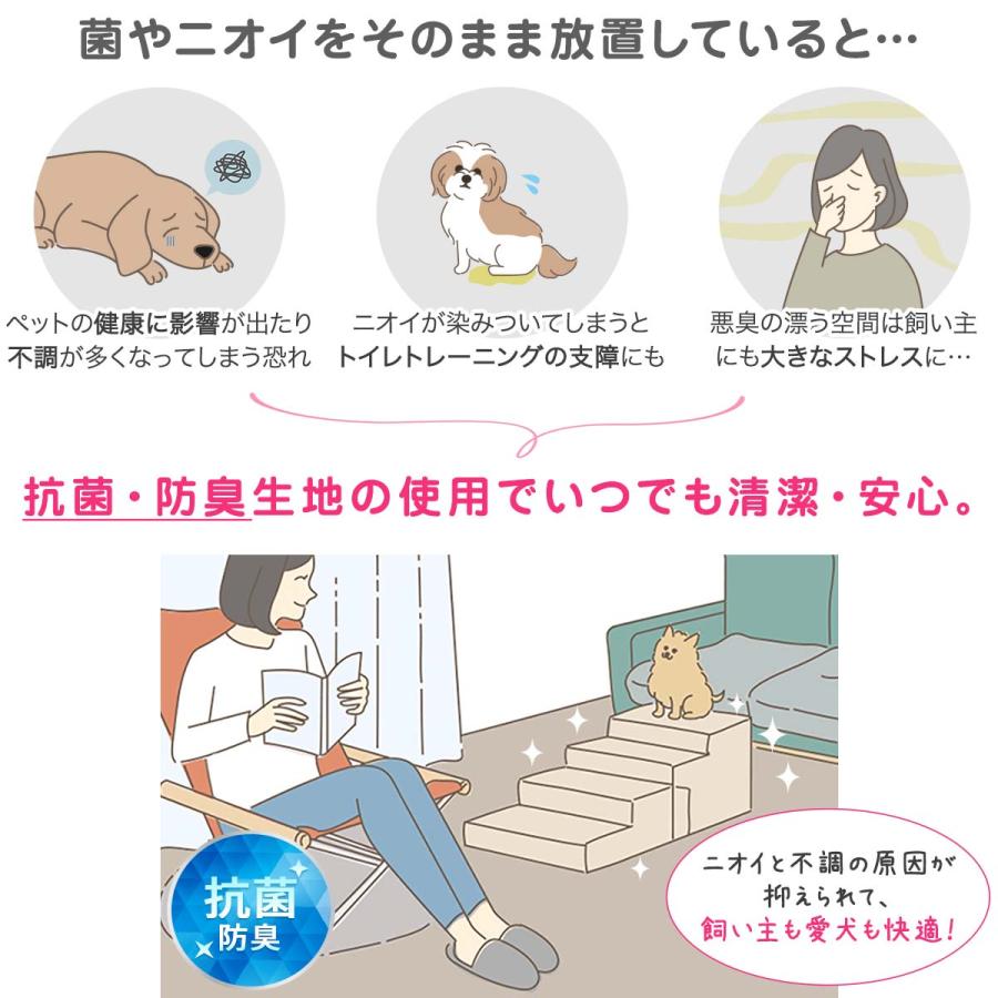 1年保証 ドッグステップ 犬 階段 ステップ 4段 ペット用階段 Mサイズ 低段差 幅 40cm 抗菌 防臭 PVCレザー ペットステップ スロープ 段差 踏み台 犬用 送料無料 |  | 05
