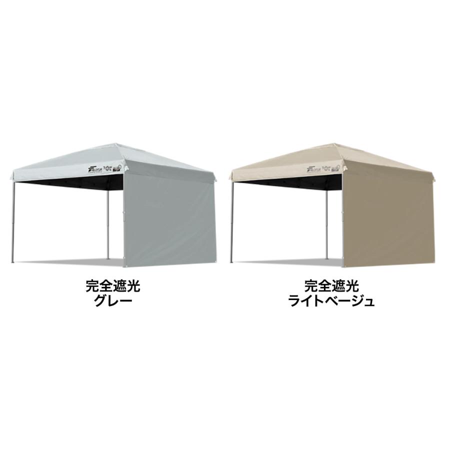 FIELDOOR（フィールドア） 1年保証 ワンタッチタープテント 3m×3m 横幕