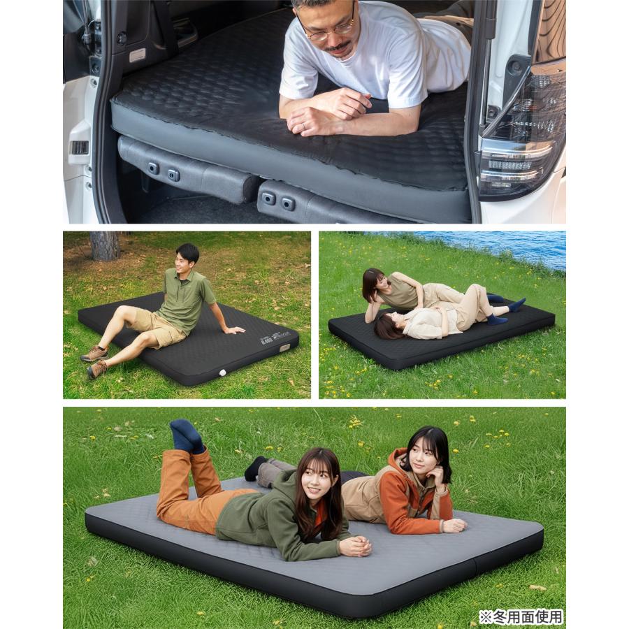 FIELDOOR（フィールドア） キャンプマット ダブル D 電動ポンプ付き